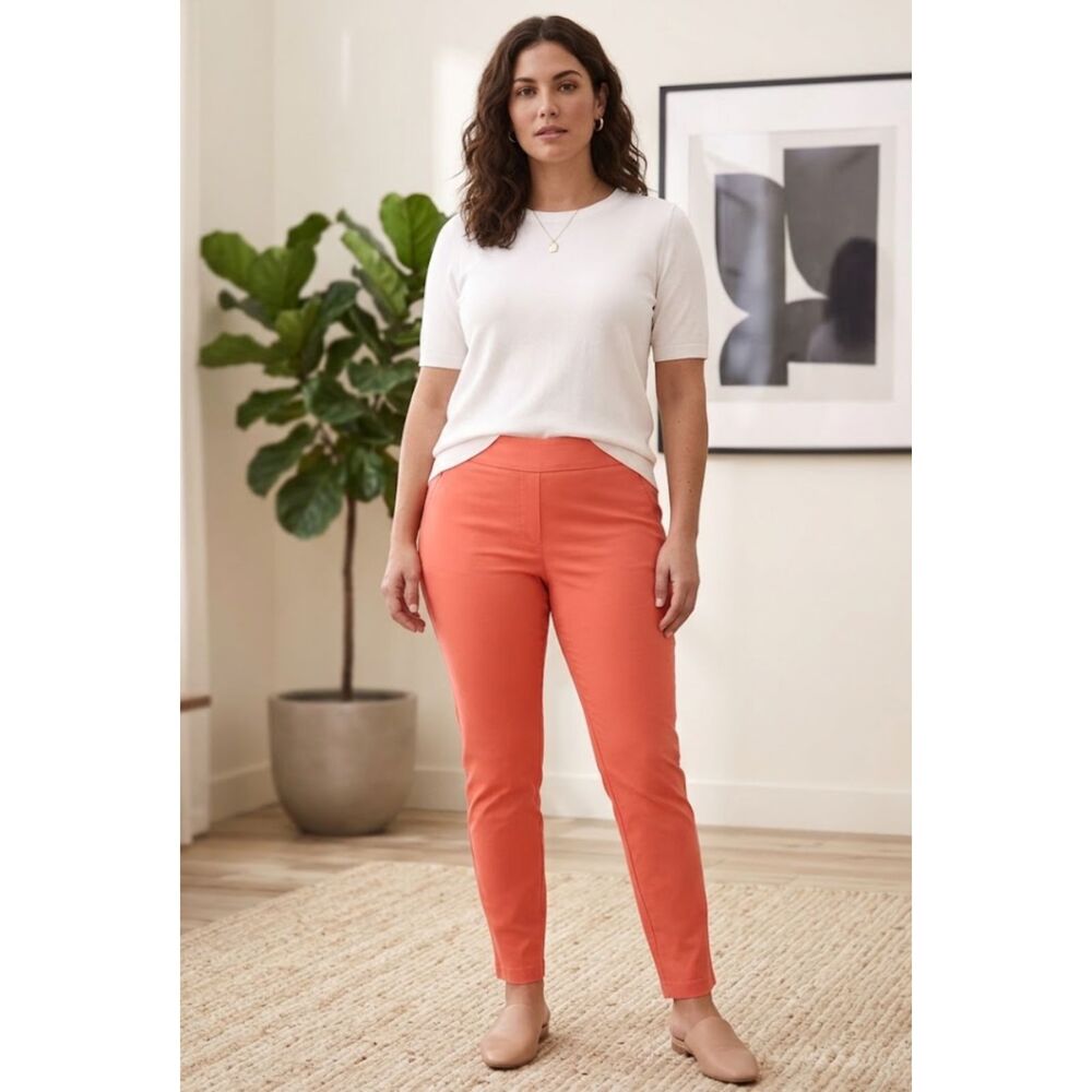 New Soft Surroundings Superla Stretch Pull On Skinny Ankle Pants Womens Size 1X